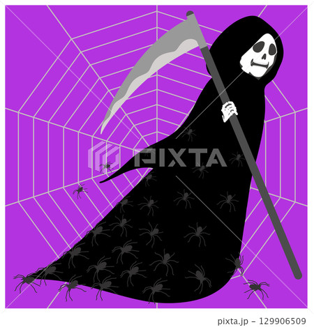 ハロウィン_死神と蜘蛛 129906509