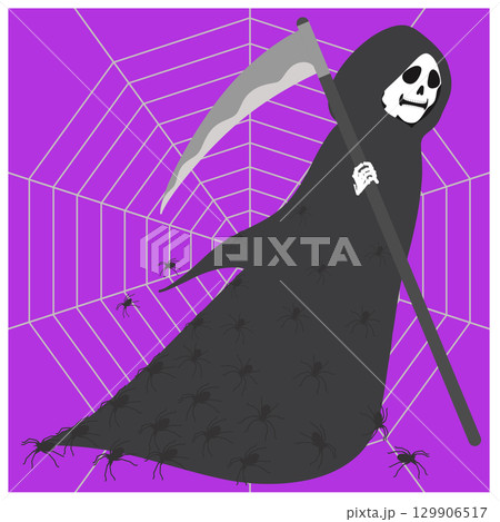 ハロウィン_死神と蜘蛛 ハロウィン_死神と蜘蛛 129906517