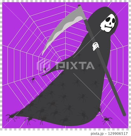 ハロウィン_死神と蜘蛛 ハロウィン_死神と蜘蛛 129906517