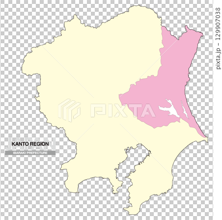 Map of Japan Kanto Region Ibaraki Prefecture No Prefectural Borders 02 129907038