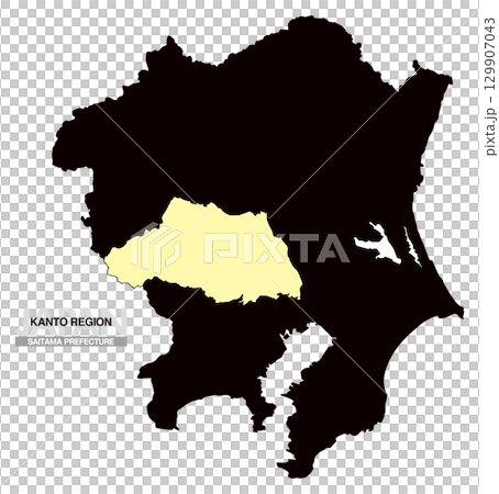 日本地圖關東地區埼玉縣無縣界 03 日本地圖關東地區埼玉縣無縣界 03 129907043