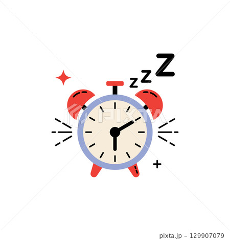 Clock with zzz icon 129907079