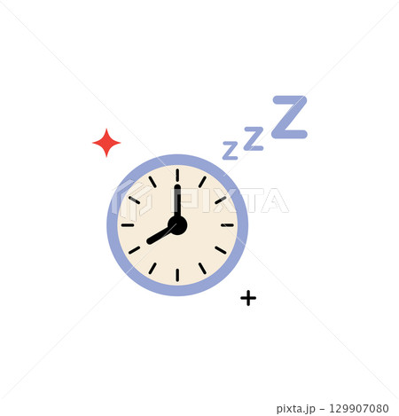 Clock with zzz icon 129907080