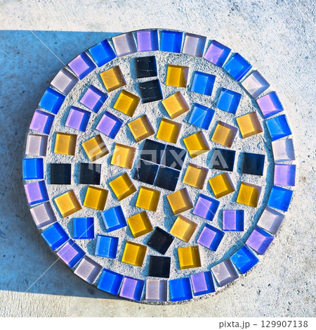 Mosaic Square Color Circle Block Mosaic Square Color Circle Block 129907138