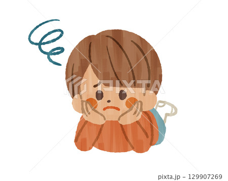 困っている子供-ガッシュ 129907269