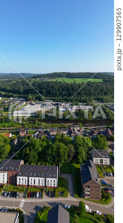 Sougne-Remouchamps, Aywaille, Liege, Wallonie, Belgium, August 10, 2025, Aerial View of a Beautiful 129907565