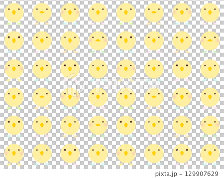 黃色小雞無縫圖案 C-1' 129907629