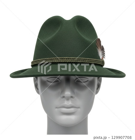 Traditional bavarian alpine fedora hat a classic german green felt hunting headwear fashion 129907708