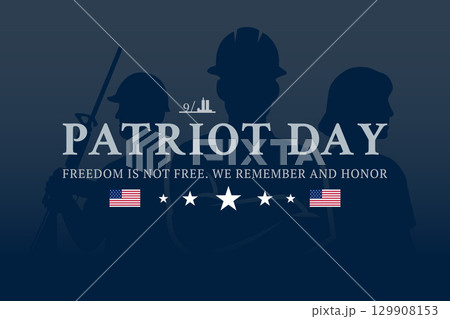 Patriot Day freedom remembrance hero background 129908153