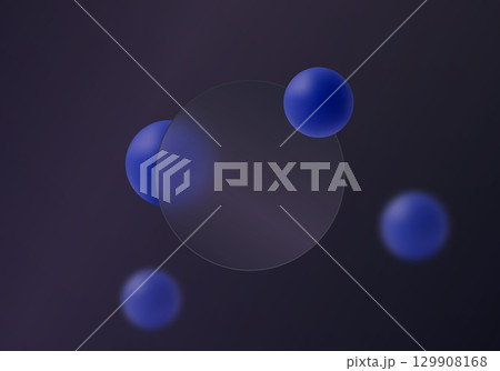 Dark abstract background with blue glass spheres Dark abstract background with blue glass spheres 129908168