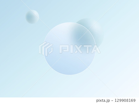 Light glass morphism background with spheres Light glass morphism background with spheres 129908169