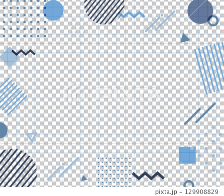 孟菲斯圖案、幾何圖案、抽象的背景框架插圖集、流行設計、抽象 129908829