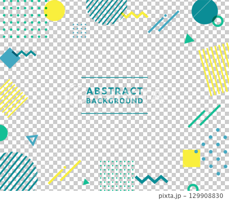Memphis pattern, geometric pattern, abstract background frame illustration set, pop design, abstract Memphis pattern, geometric pattern, abstract background frame illustration set, pop design, abstract 129908830