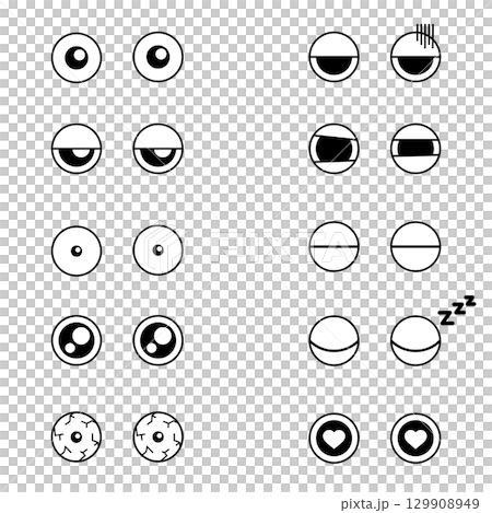 眼睛表情向量插圖素材集 129908949