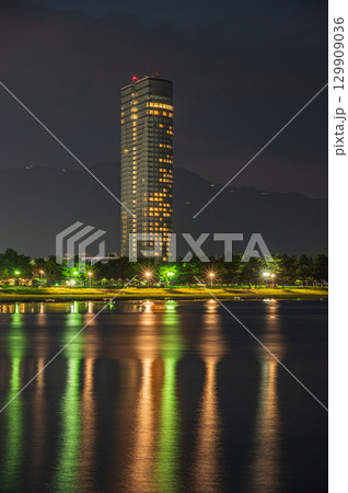 琵琶湖岸夜景 大津市 琵琶湖岸夜景 大津市 129909036