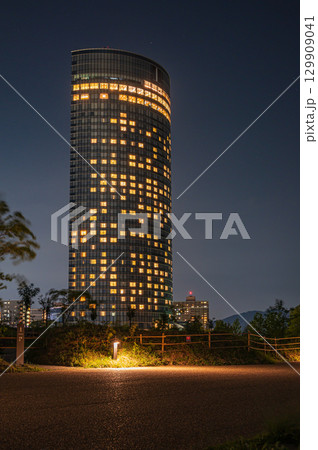 琵琶湖岸夜景　大津市 129909041