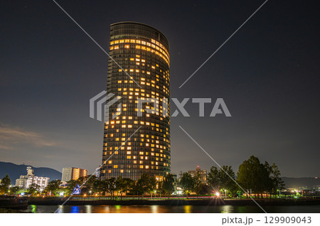琵琶湖岸夜景 大津市 琵琶湖岸夜景 大津市 129909043