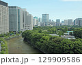 東京 皇居エリアの堀とビル群 129909586