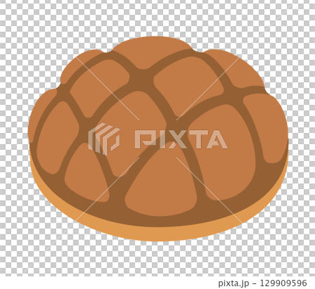 巧克力甜瓜麵包圖標 巧克力甜瓜麵包圖標 129909596