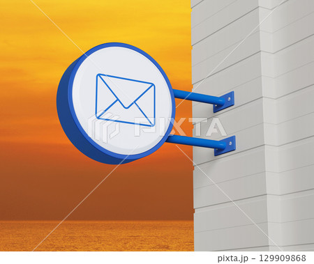 Business contact us online concept, 3D rendering Business contact us online concept, 3D rendering 129909868