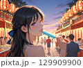 夏祭りと屋台 129909900