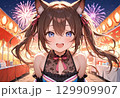夏祭りと屋台 129909907