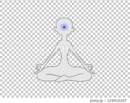 第六脈輪和瑜珈姿勢的簡單良好姿勢 129910287