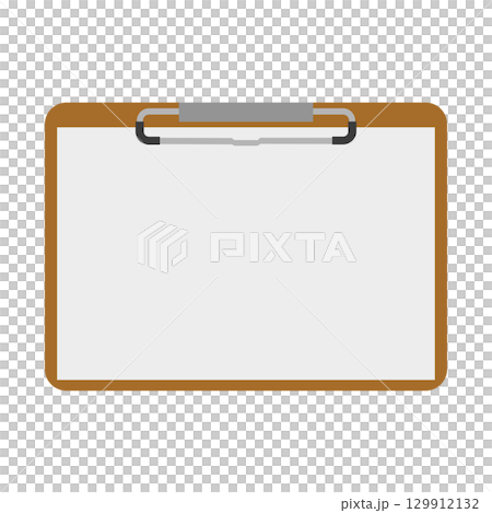 クリップボードとメモ用紙のイラスト クリップボードとメモ用紙のイラスト 129912132