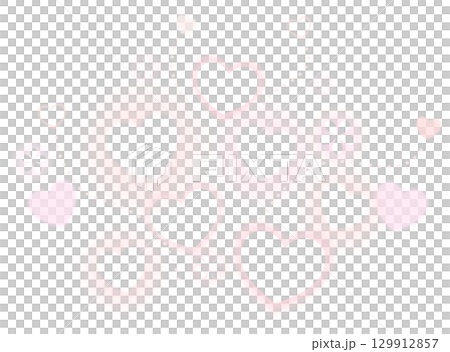 模糊的心形和花形標記的插圖 129912857