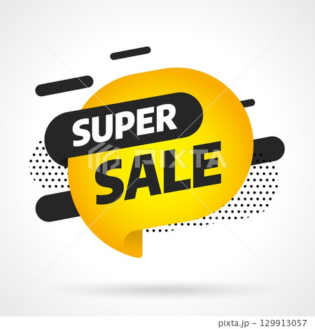 Sale banner template design. Special offer. Vector illustration. 129913057