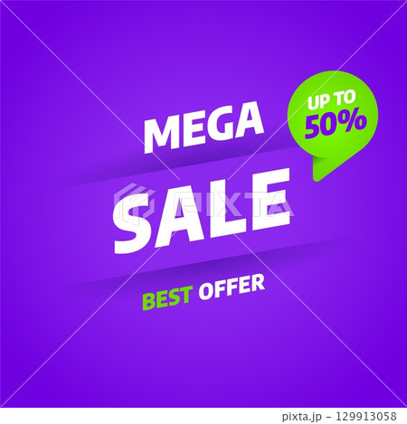 Sale banner template design. Special offer. Vector illustration. 129913058