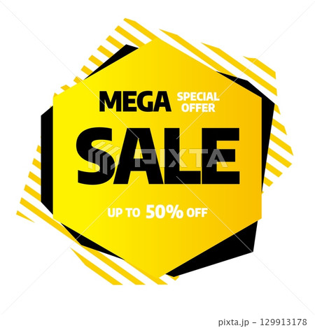 Sale banner template design. Special offer. Vector illustration. 129913178