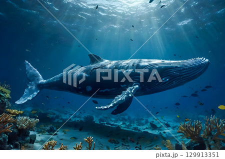 dolphins underwater in the sea dolphins underwater in the sea 129913351