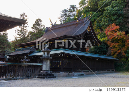 冬の岡山県岡山市　吉備津彦神社　本殿 129913375