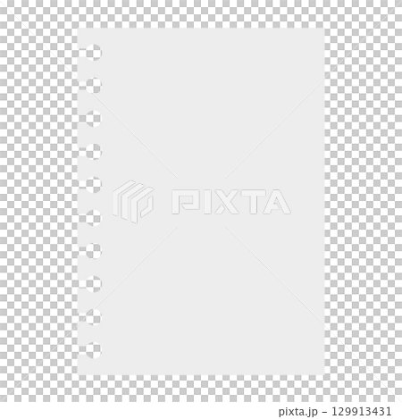 シンプルなメモ用紙のイラスト 129913431