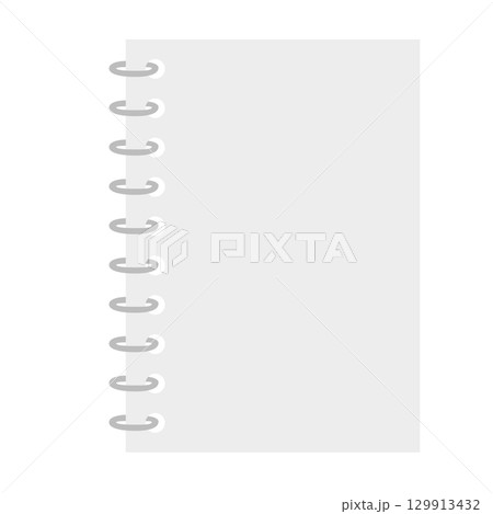メモ用紙とリングのイラスト 129913432