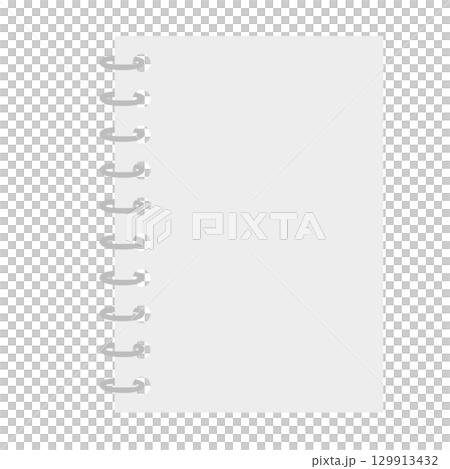 メモ用紙とリングのイラスト 129913432