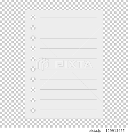 穿孔便箋紙插圖 129913435