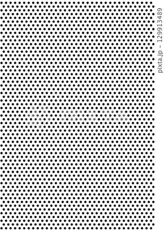 ドット水玉の細かい小さいテクスチャー素材背景イラスト　黒色　白バック　png透明 129913489