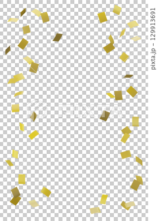 金色の紙吹雪が舞う背景 129913691