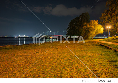 近江大橋夜景　大津市 129913811