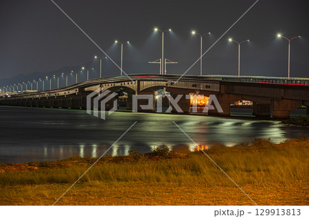 近江大橋夜景　大津市 129913813