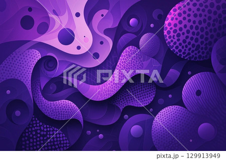 Purple graphic soap bubble background 129913949