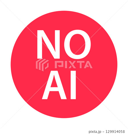 No AI sign icon vector for graphic design, logo, website, social media, mobile app, ui illustration 129914058