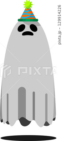 コーンハットを被ったお化け 129914226