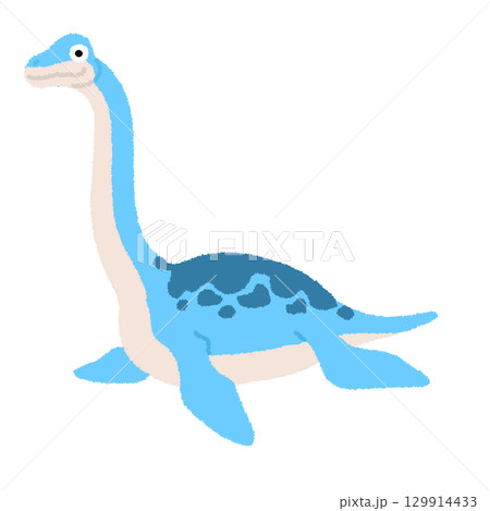 プレシオサウルスのイラスト 129914433