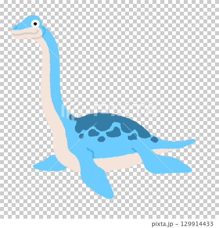 プレシオサウルスのイラスト 129914433