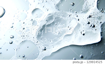 Closeup view of soap bubbles and foam in water 129914525