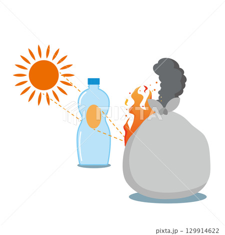 しゅうれん火災のイメージイラスト 129914622