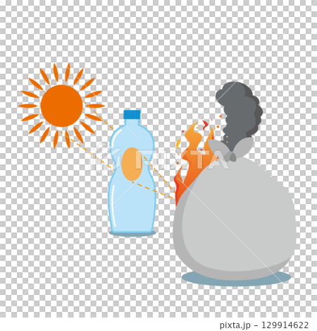 しゅうれん火災のイメージイラスト 129914622